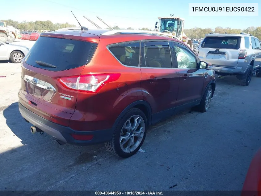 2014 Ford Escape Titanium VIN: 1FMCU0J91EUC90422 Lot: 40644953