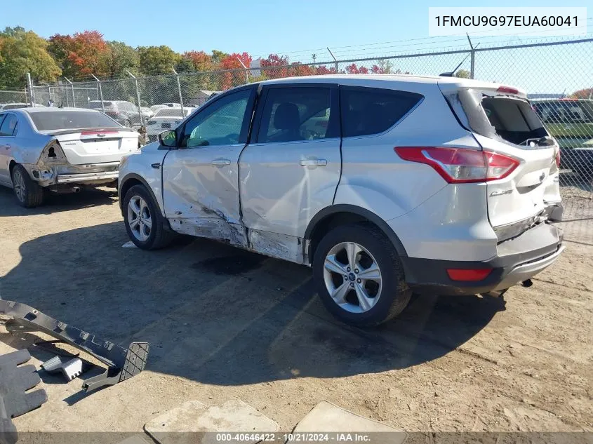 2014 Ford Escape Se VIN: 1FMCU9G97EUA60041 Lot: 40646422