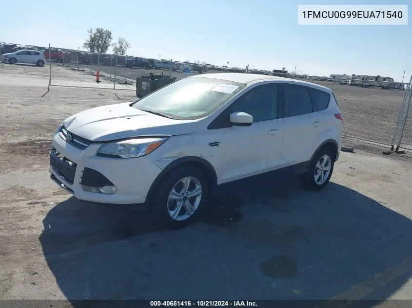 2014 Ford Escape Se VIN: 1FMCU0G99EUA71540 Lot: 40651416