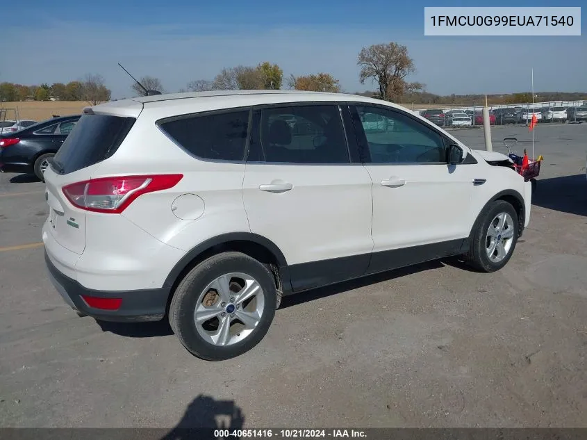 2014 Ford Escape Se VIN: 1FMCU0G99EUA71540 Lot: 40651416