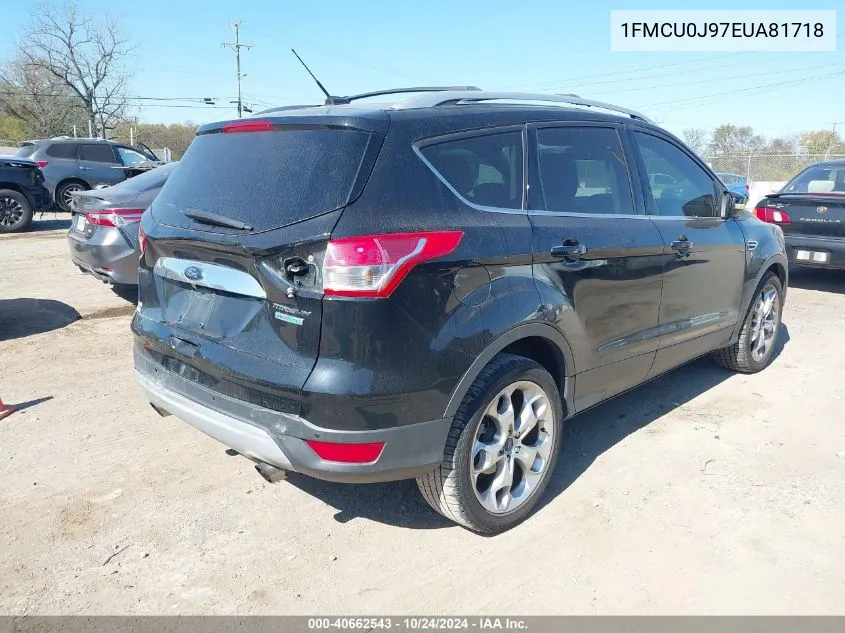 2014 Ford Escape Titanium VIN: 1FMCU0J97EUA81718 Lot: 40662543