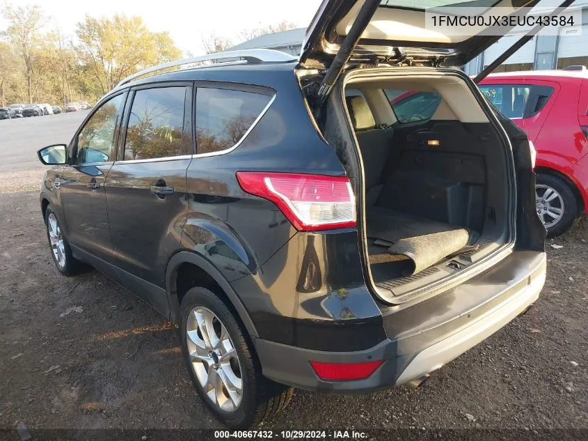 2014 Ford Escape Titanium VIN: 1FMCU0JX3EUC43584 Lot: 40667432