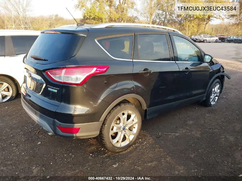 2014 Ford Escape Titanium VIN: 1FMCU0JX3EUC43584 Lot: 40667432