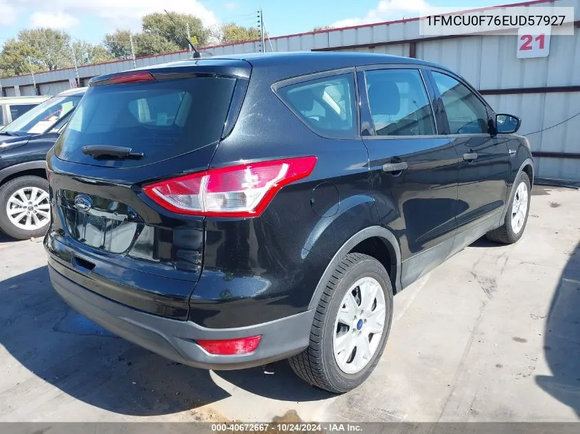 2014 Ford Escape S VIN: 1FMCU0F76EUD57927 Lot: 40672667