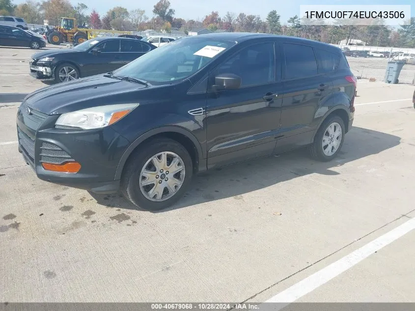 2014 Ford Escape S VIN: 1FMCU0F74EUC43506 Lot: 40679068