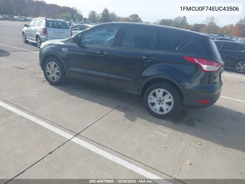 2014 Ford Escape S VIN: 1FMCU0F74EUC43506 Lot: 40679068