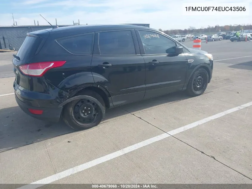 2014 Ford Escape S VIN: 1FMCU0F74EUC43506 Lot: 40679068