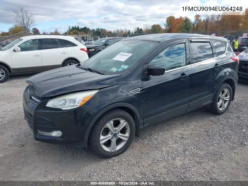 2014 Ford Escape Se VIN: 1FMCU9G94EUD64248 Lot: 40686969