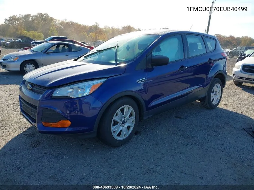 2014 Ford Escape S VIN: 1FMCU0F70EUB40499 Lot: 40693509