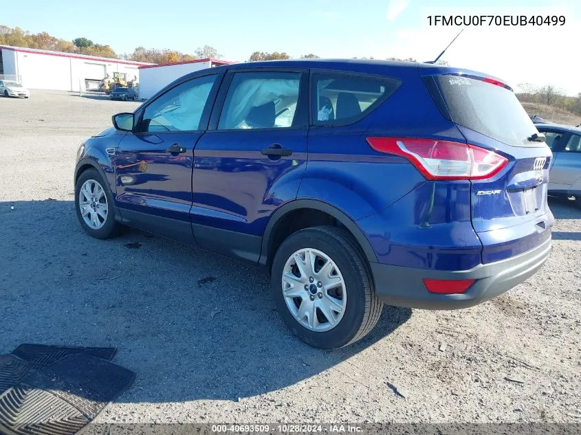 2014 Ford Escape S VIN: 1FMCU0F70EUB40499 Lot: 40693509