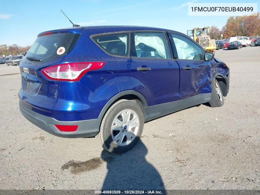 2014 Ford Escape S VIN: 1FMCU0F70EUB40499 Lot: 40693509