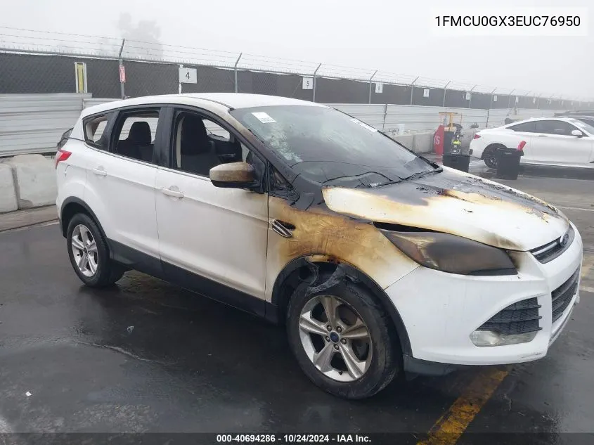 2014 Ford Escape Se VIN: 1FMCU0GX3EUC76950 Lot: 40694286