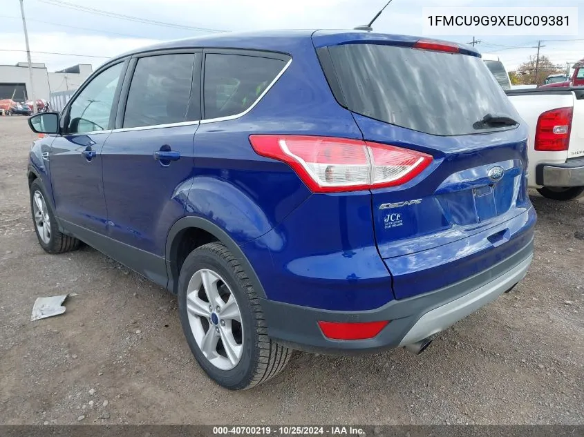 2014 Ford Escape Se VIN: 1FMCU9G9XEUC09381 Lot: 40700219