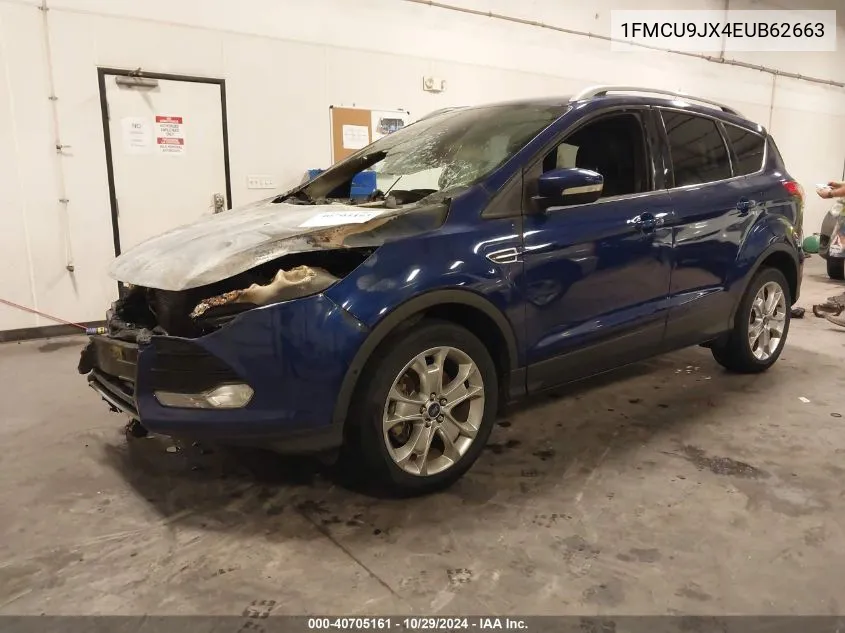 2014 Ford Escape Titanium VIN: 1FMCU9JX4EUB62663 Lot: 40705161