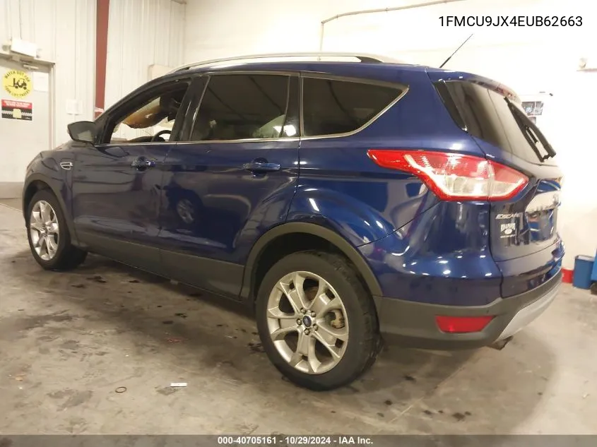 2014 Ford Escape Titanium VIN: 1FMCU9JX4EUB62663 Lot: 40705161