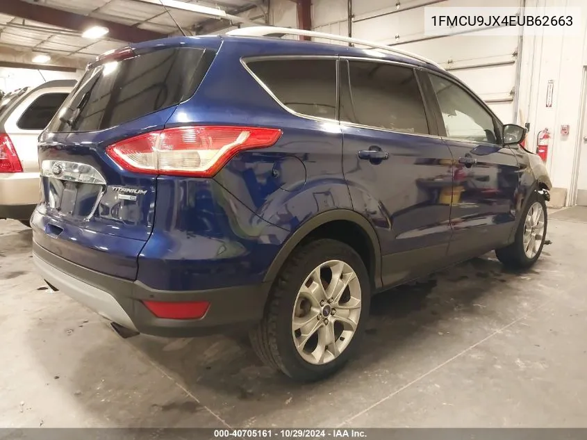 2014 Ford Escape Titanium VIN: 1FMCU9JX4EUB62663 Lot: 40705161