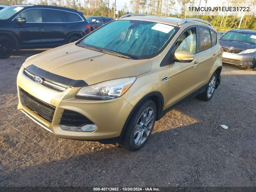 2014 Ford Escape Titanium VIN: 1FMCU9J91EUE31722 Lot: 40713682