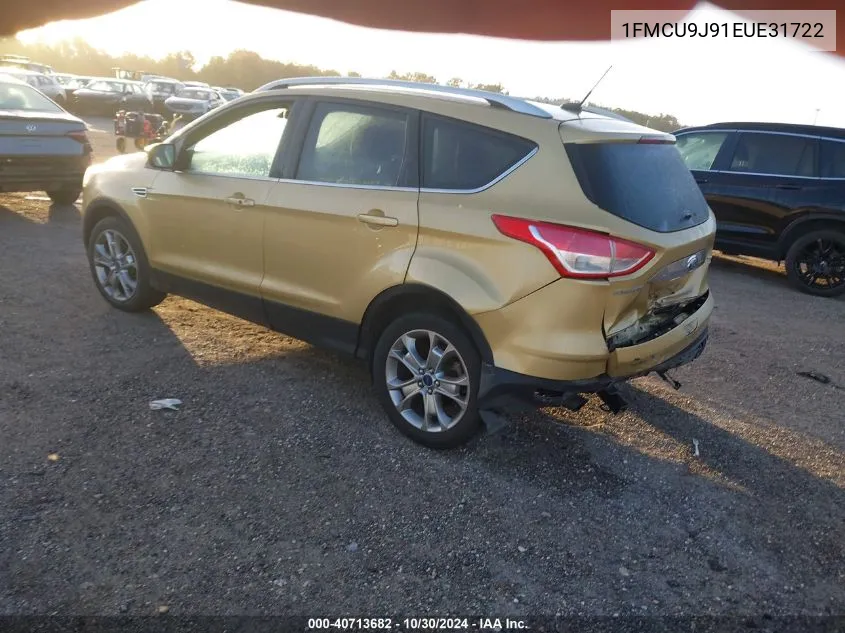 2014 Ford Escape Titanium VIN: 1FMCU9J91EUE31722 Lot: 40713682