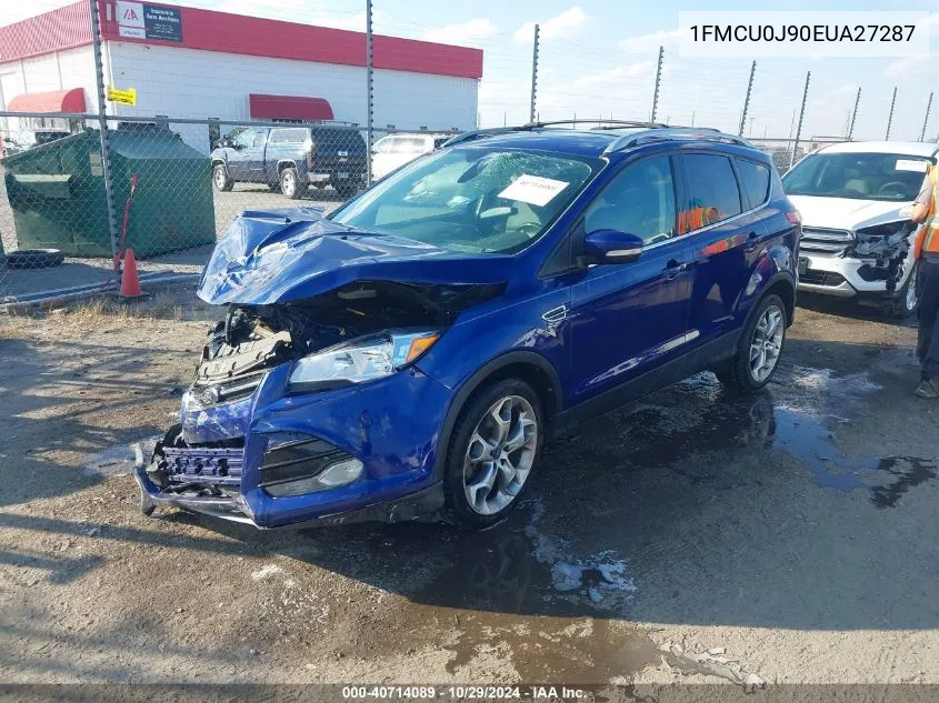 2014 Ford Escape Titanium VIN: 1FMCU0J90EUA27287 Lot: 40714089