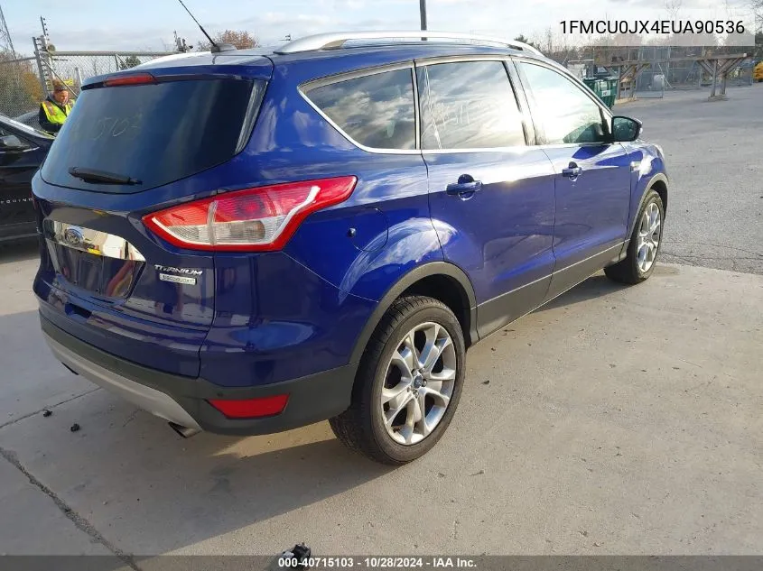 2014 Ford Escape Titanium VIN: 1FMCU0JX4EUA90536 Lot: 40715103