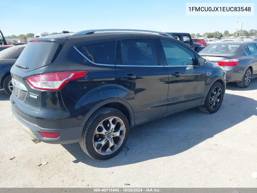 2014 Ford Escape Titanium VIN: 1FMCU0JX1EUC83548 Lot: 40715495