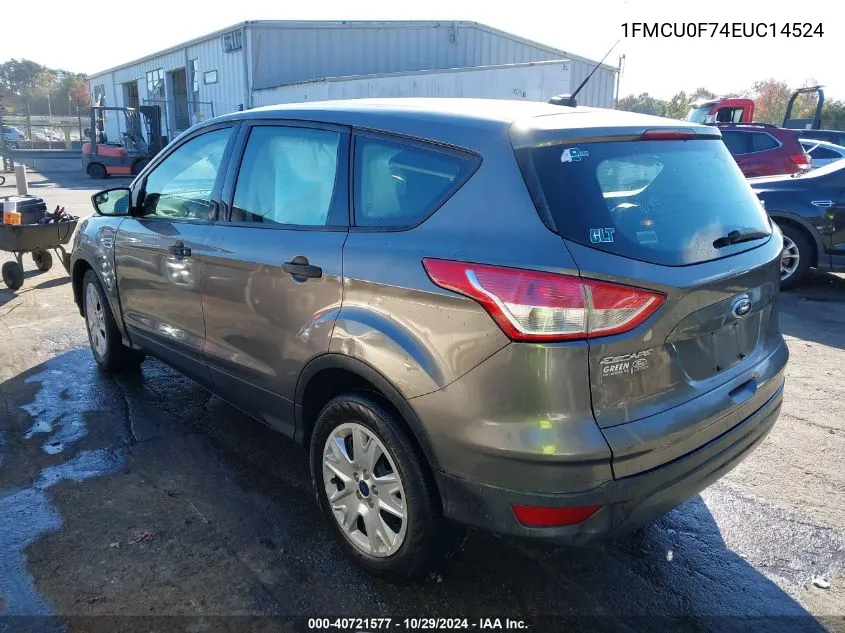 2014 Ford Escape S VIN: 1FMCU0F74EUC14524 Lot: 40721577