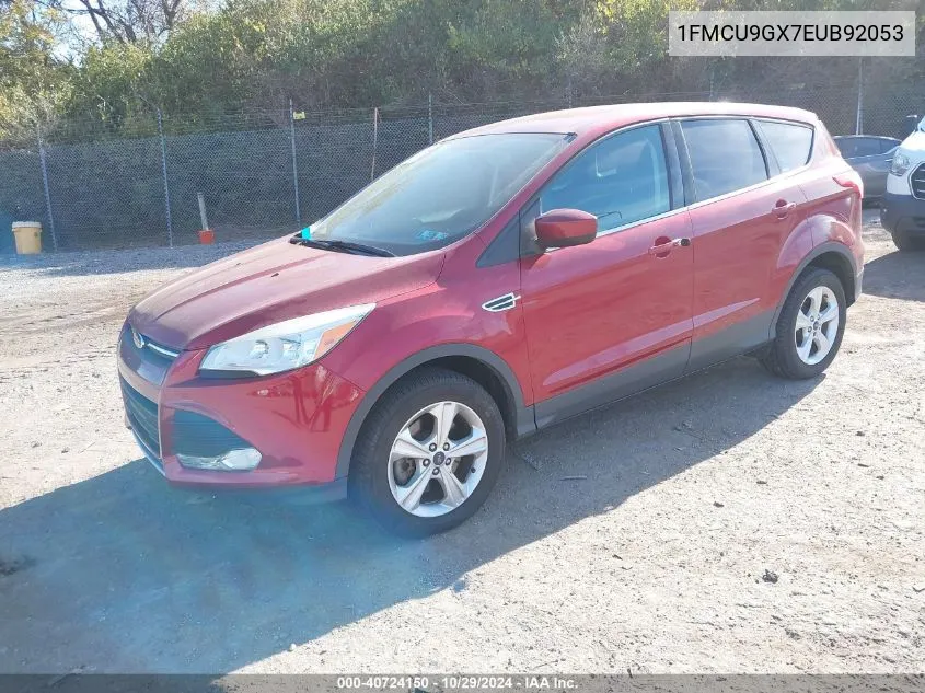 2014 Ford Escape Se VIN: 1FMCU9GX7EUB92053 Lot: 40724150