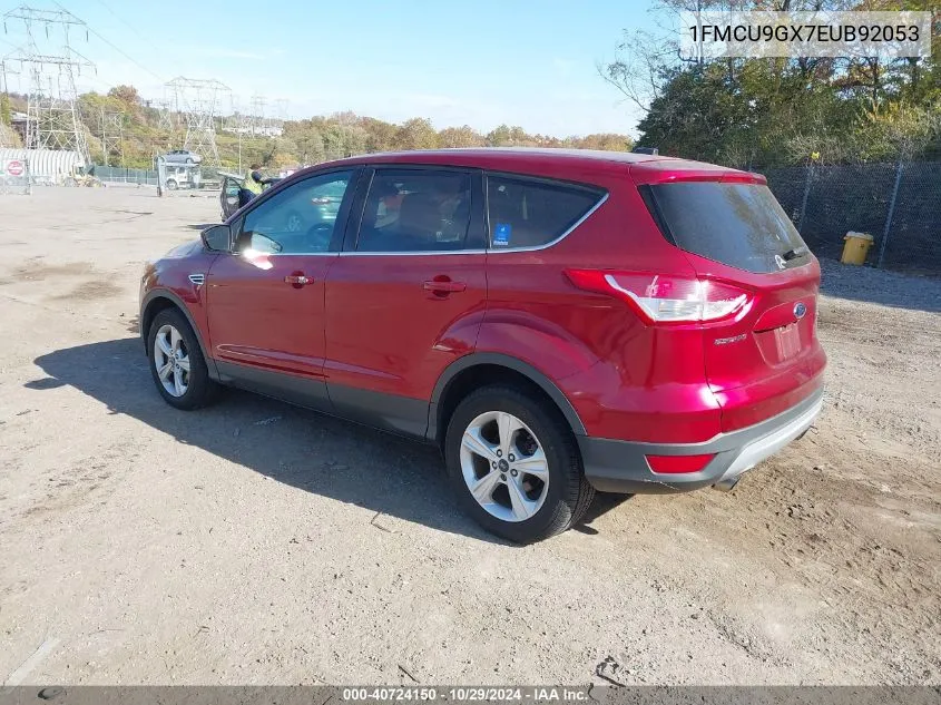 2014 Ford Escape Se VIN: 1FMCU9GX7EUB92053 Lot: 40724150