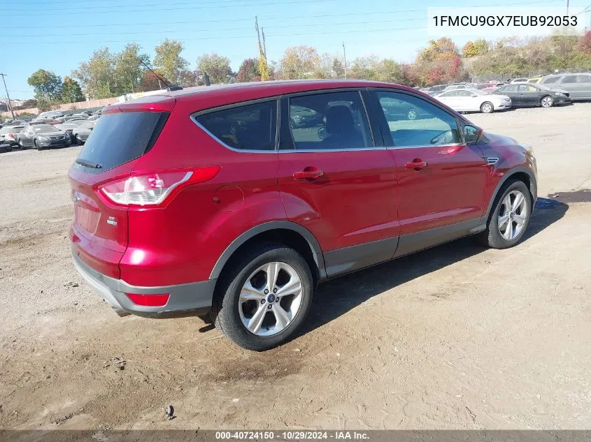 2014 Ford Escape Se VIN: 1FMCU9GX7EUB92053 Lot: 40724150