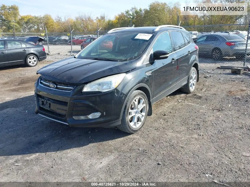 2014 Ford Escape Titanium VIN: 1FMCU0JXXEUA90623 Lot: 40725621