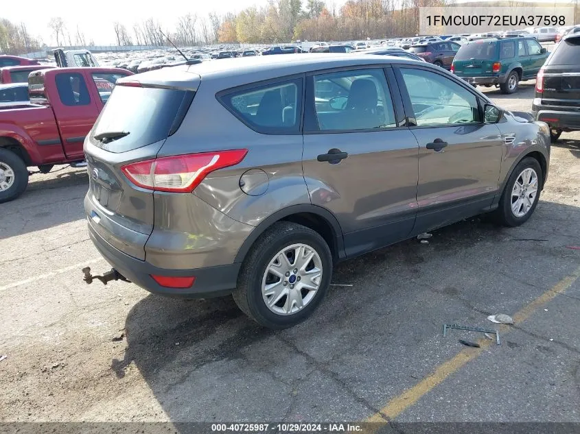 2014 Ford Escape S VIN: 1FMCU0F72EUA37598 Lot: 40725987