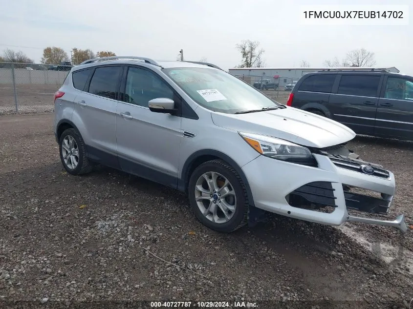 2014 Ford Escape Titanium VIN: 1FMCU0JX7EUB14702 Lot: 40727787