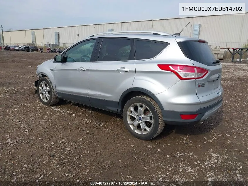 2014 Ford Escape Titanium VIN: 1FMCU0JX7EUB14702 Lot: 40727787