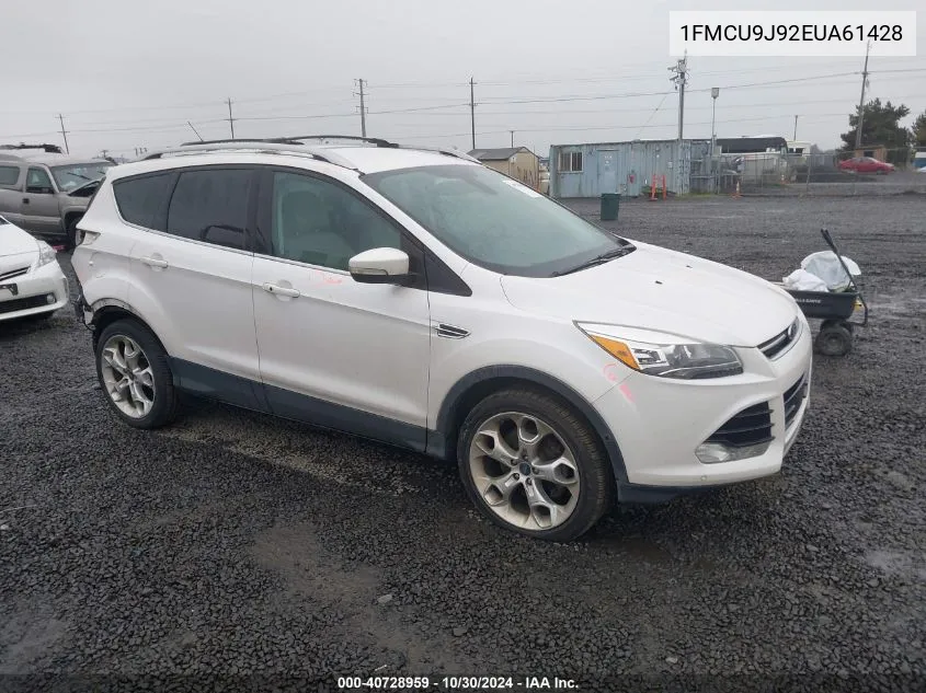 2014 Ford Escape Titanium VIN: 1FMCU9J92EUA61428 Lot: 40728959