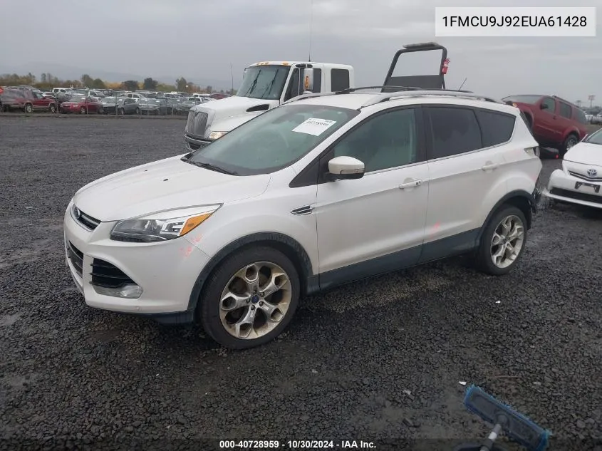 2014 Ford Escape Titanium VIN: 1FMCU9J92EUA61428 Lot: 40728959