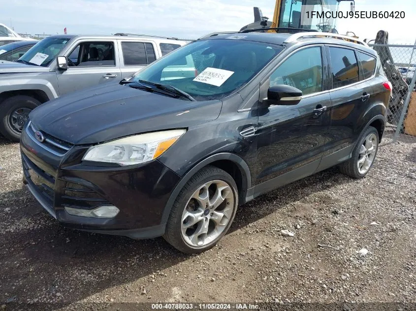 2014 Ford Escape Titanium VIN: 1FMCU0J95EUB60420 Lot: 40788033