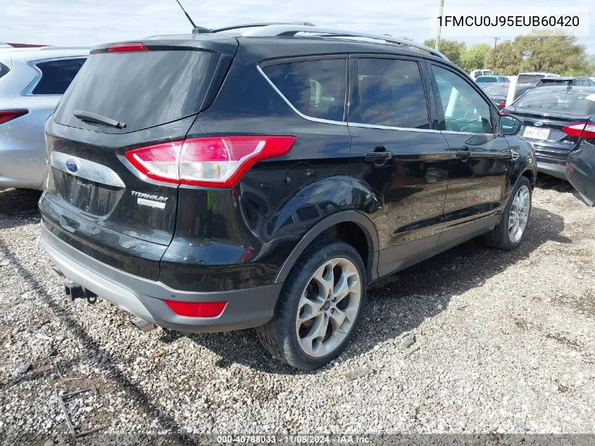 2014 Ford Escape Titanium VIN: 1FMCU0J95EUB60420 Lot: 40788033