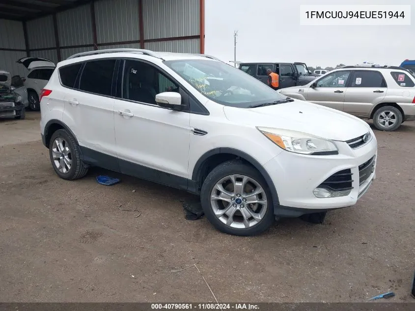 2014 Ford Escape Titanium VIN: 1FMCU0J94EUE51944 Lot: 40790561