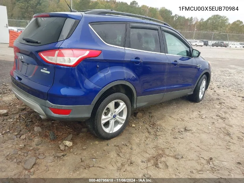 2014 Ford Escape Se VIN: 1FMCU0GX5EUB70984 Lot: 40795618