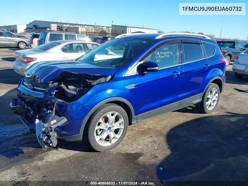 2014 Ford Escape Titanium VIN: 1FMCU9J90EUA60732 Lot: 40804032