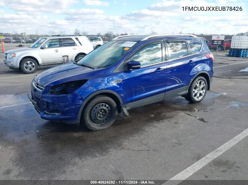 2014 Ford Escape Titanium VIN: 1FMCU0JXXEUB78426 Lot: 40824292