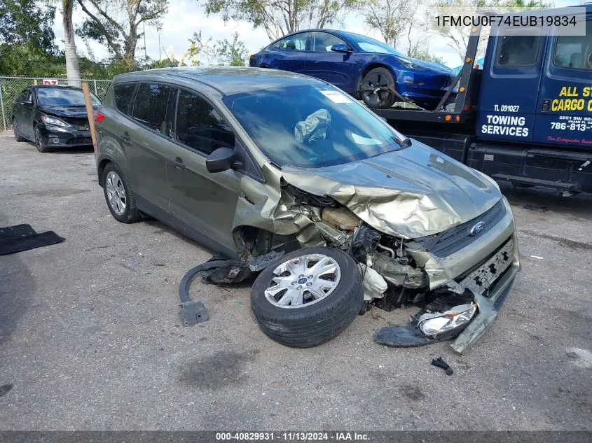 2014 Ford Escape S VIN: 1FMCU0F74EUB19834 Lot: 40829931