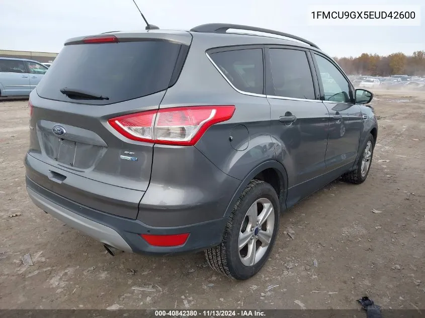 2014 Ford Escape Se VIN: 1FMCU9GX5EUD42600 Lot: 40842380