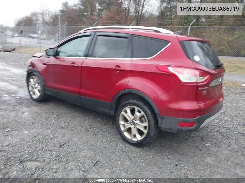 2014 Ford Escape Titanium VIN: 1FMCU9J93EUA86919 Lot: 40863956