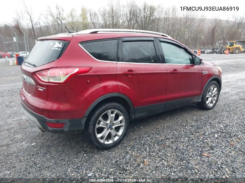 2014 Ford Escape Titanium VIN: 1FMCU9J93EUA86919 Lot: 40863956