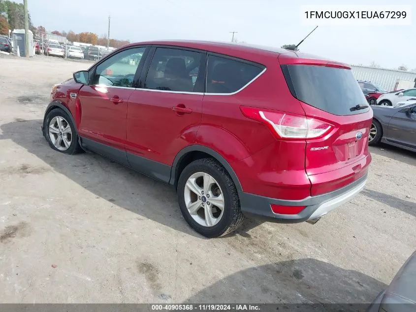 2014 Ford Escape Se VIN: 1FMCU0GX1EUA67299 Lot: 40905368