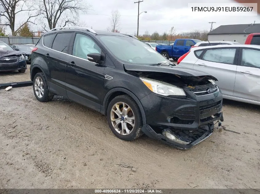 2014 Ford Escape Titanium VIN: 1FMCU9J91EUB59267 Lot: 40906624