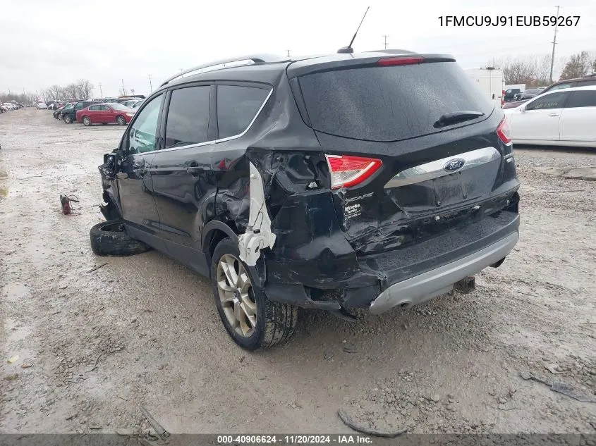 2014 Ford Escape Titanium VIN: 1FMCU9J91EUB59267 Lot: 40906624