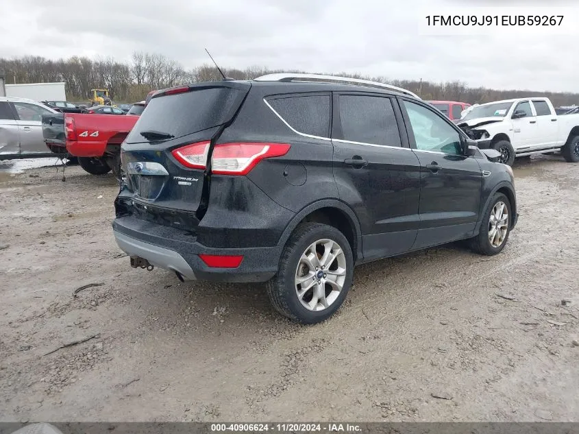 2014 Ford Escape Titanium VIN: 1FMCU9J91EUB59267 Lot: 40906624