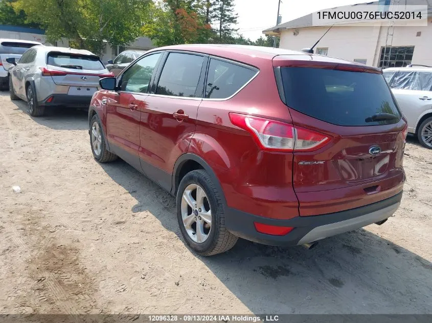 2015 Ford Escape Se VIN: 1FMCU0G76FUC52014 Lot: 12096328